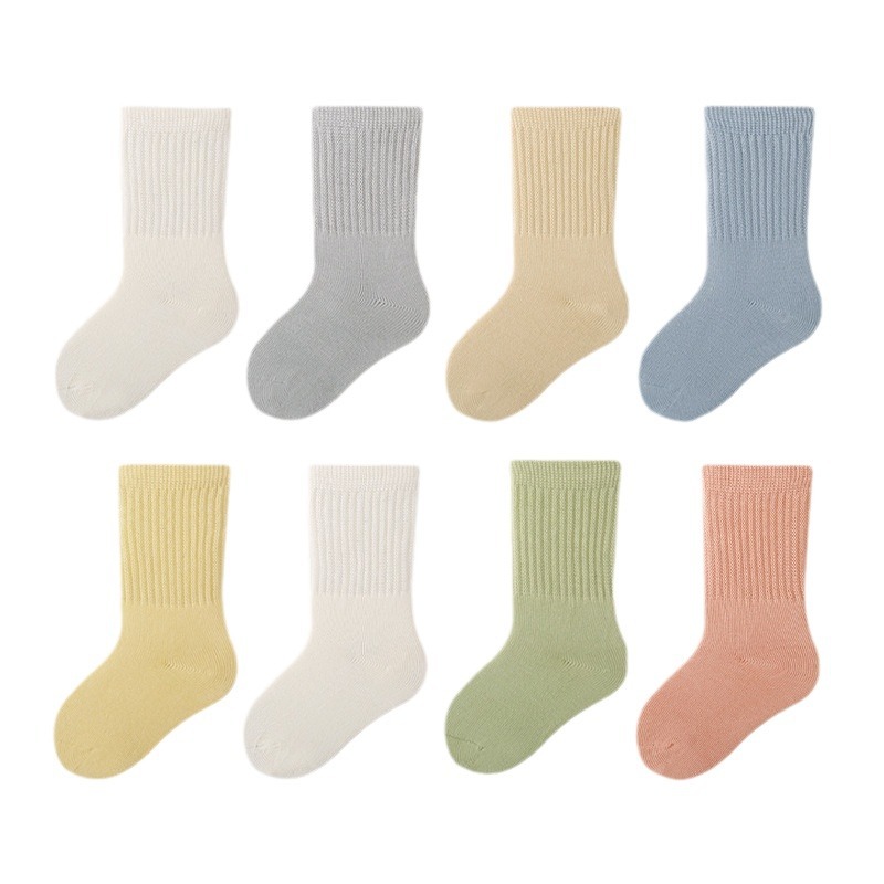 Baby Socks Category a Pure Cotton Boneless Spring & Fall Mid-Tube Baby Socks 6-12 Months Newborn Socks Infant Autumn Socks