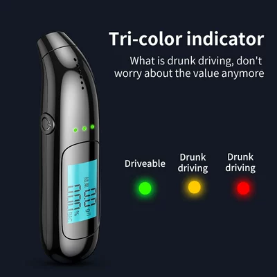 Other Automotive Safety Supplies Air-blowing Special Alcohol Concentration Tester - english-and-russian-packaging-english-and-russian-instructions-show-in-english-black