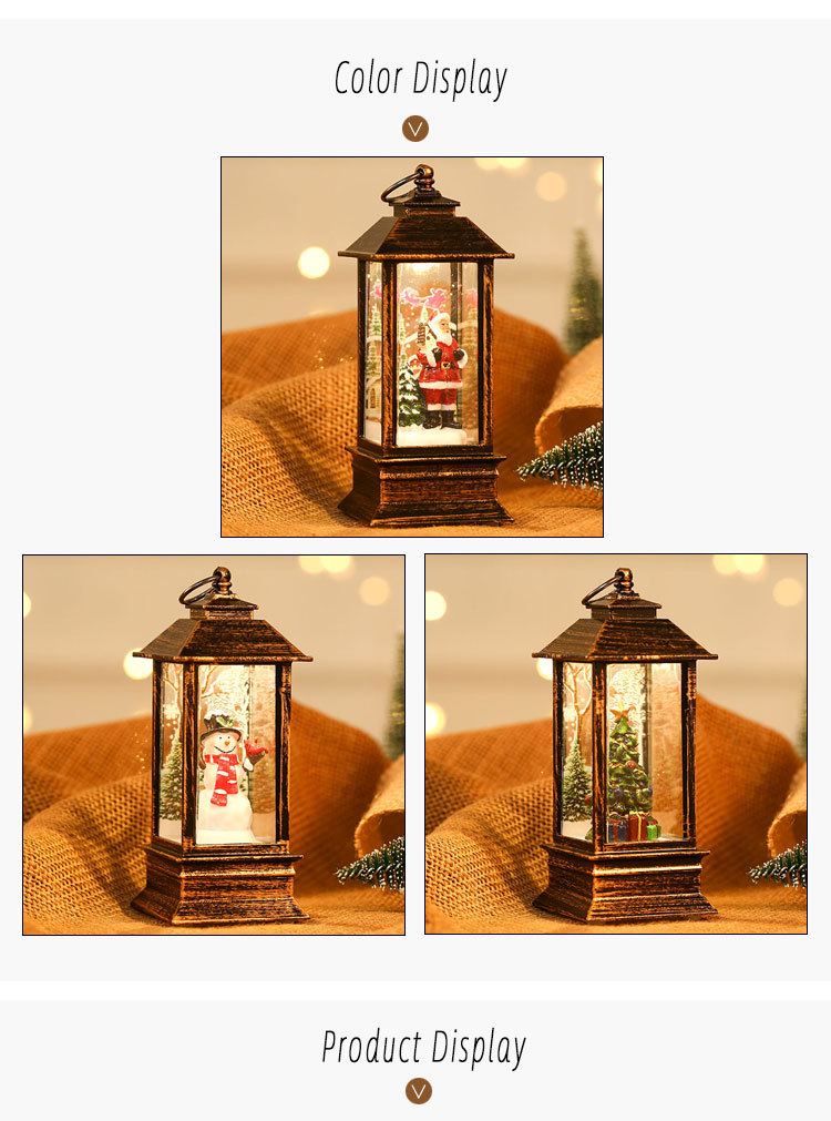Snowman Interior Resin Brushed Gold Small Oil Lamp Christmas Decoration Wholesale Nihaojewelry display picture 9