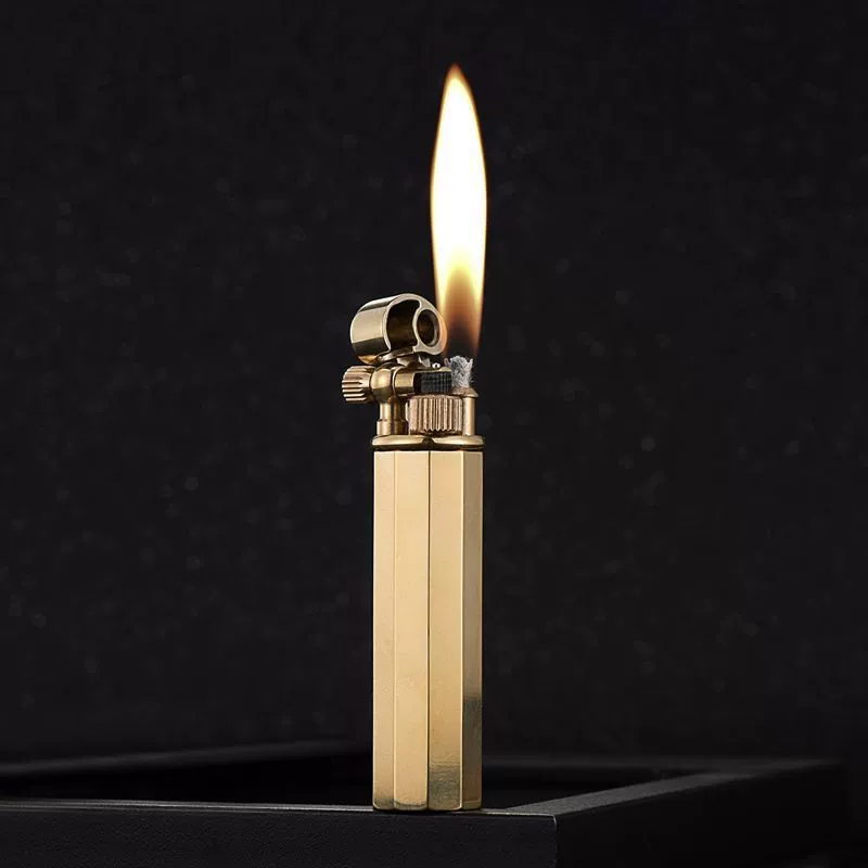 R03 звездчатый восьмиугольный длинный и короткий чистый медный резной ряд керосинового колеса зажигалки высокого класса креативный игрок независимый код