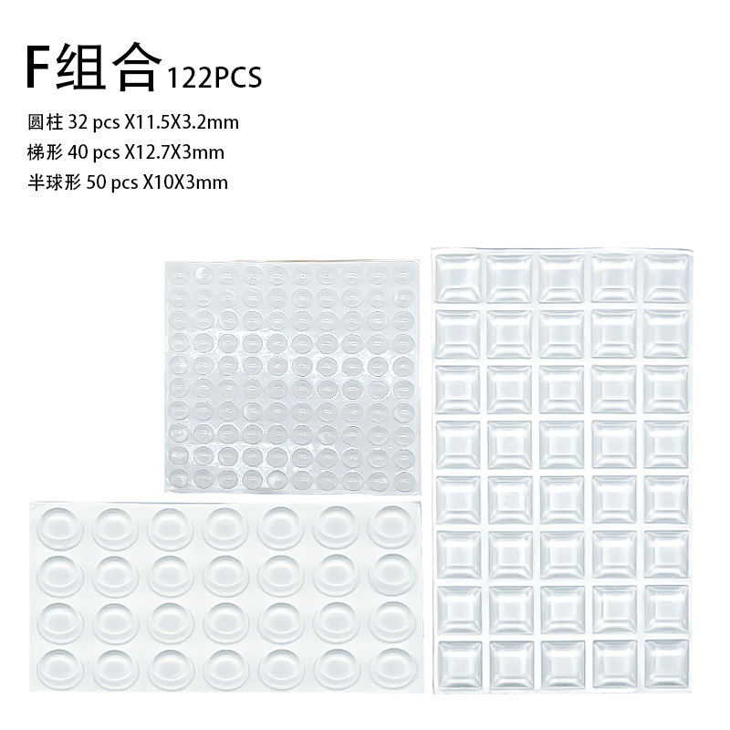 Combinación F; transparente; almohadilla a prueba de golpes