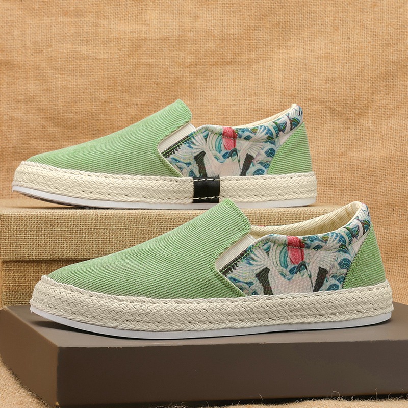 Zapatillas de deporte zapatos de tela para hombre primavera y verano 2025 nuevos zapatos para hombre tendencia casual de un pie zapatos de guisantes perezosos para hombre