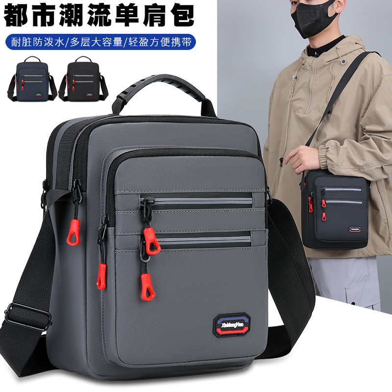 Men's Crossbody Bag New Style Advanced Feel Multi Compartment Shoulder Bag Men Large Capacity Commuter Small Crossbody Bag Factory Wholesale