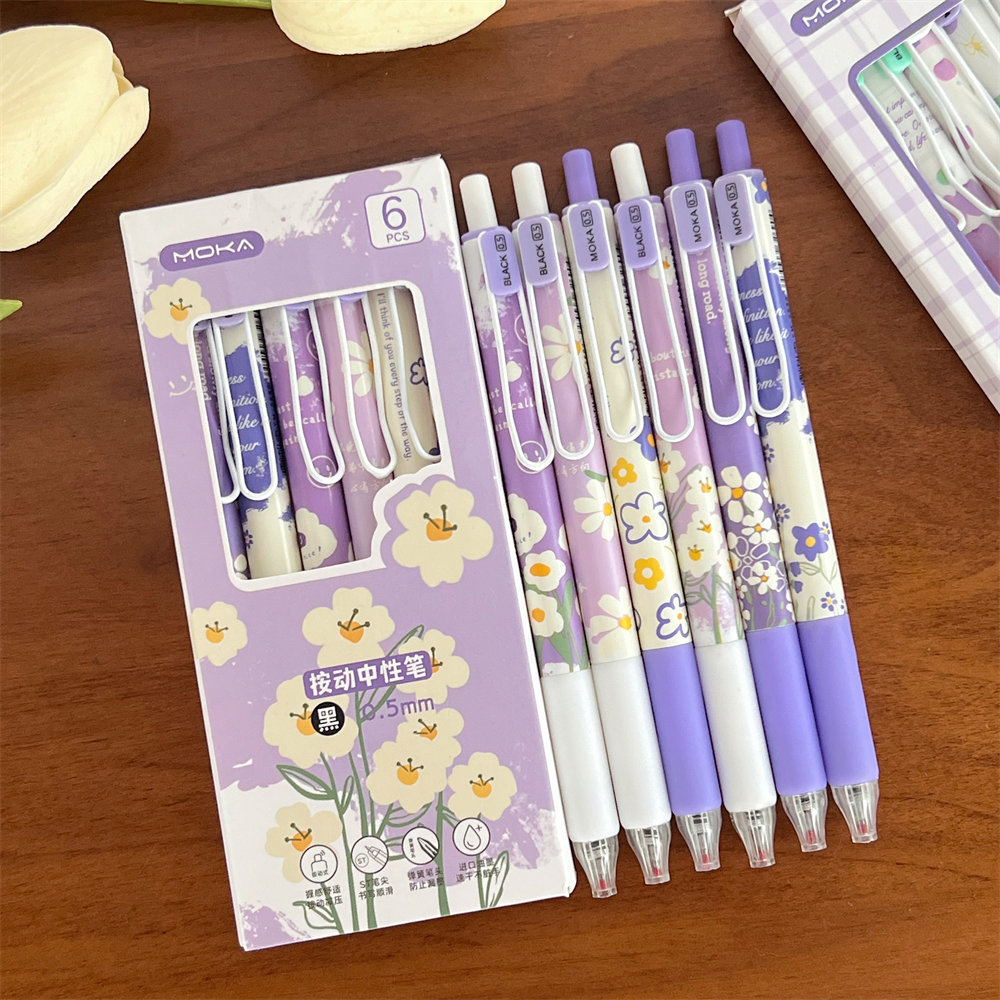 The New Flower Series Student High-value Press Pen display picture 2