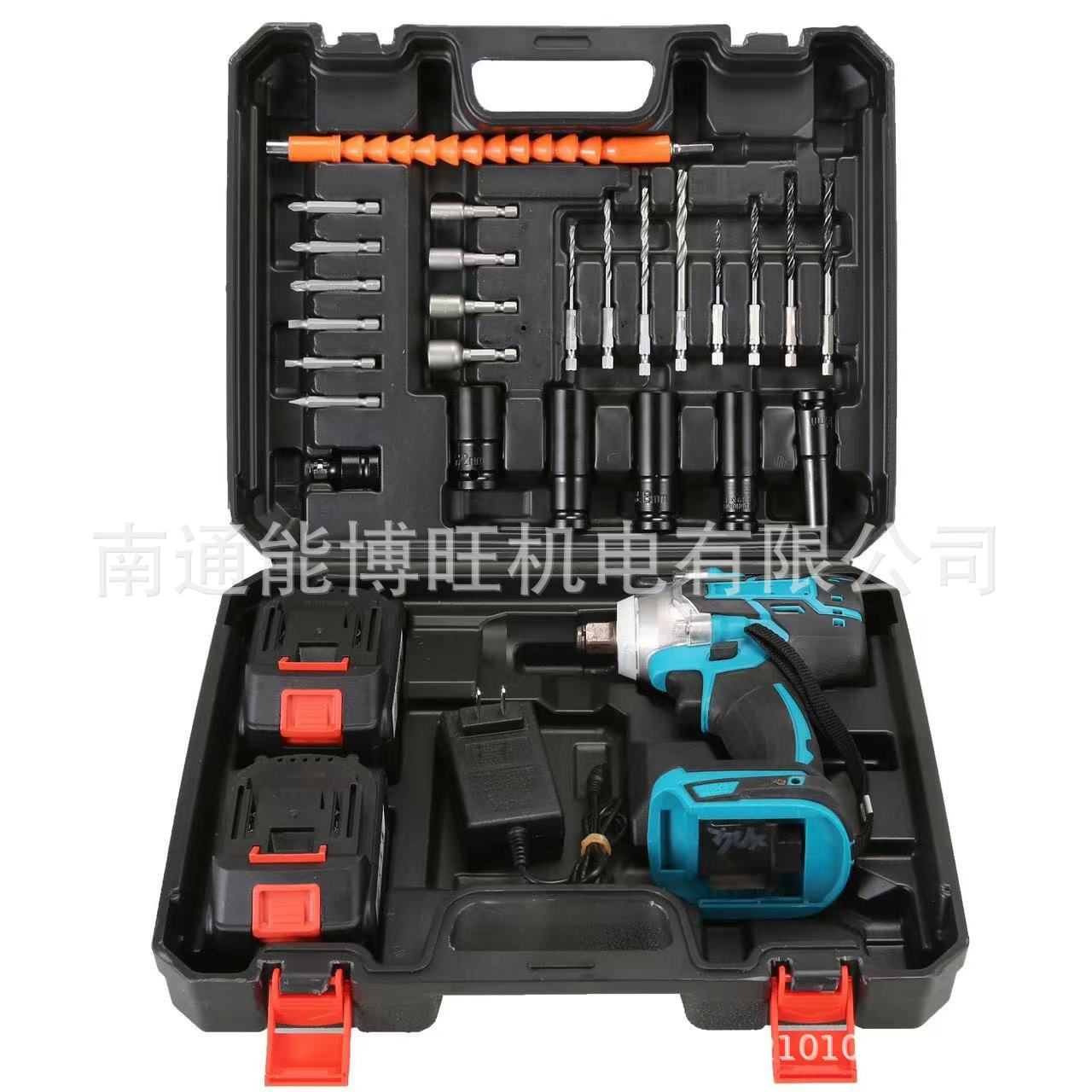 Fábrica de comercio exterior al por mayor recargable de litio sin escobillas llave destornillador eléctrico pistola de aire Llave de impacto herramienta