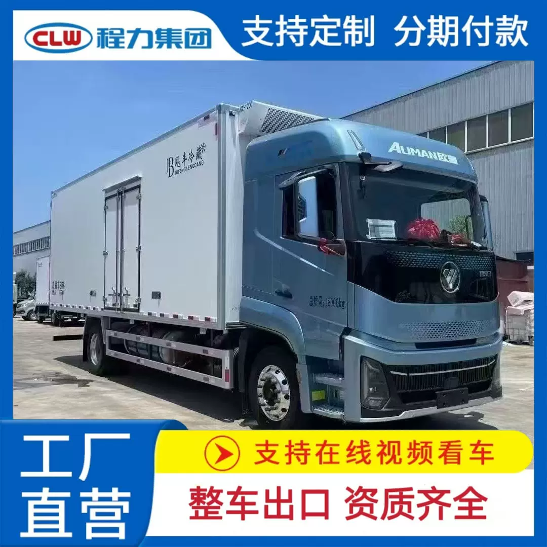 福田欧曼冷藏车拉蔬菜水果冻品冷链运输车保温车制冷机出口冷藏箱