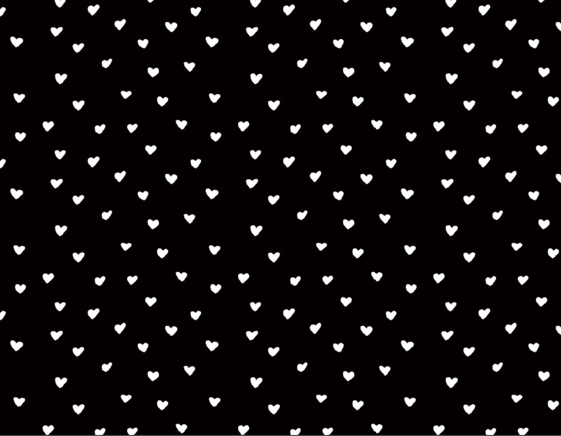 검은 바탕에 흰색 하트