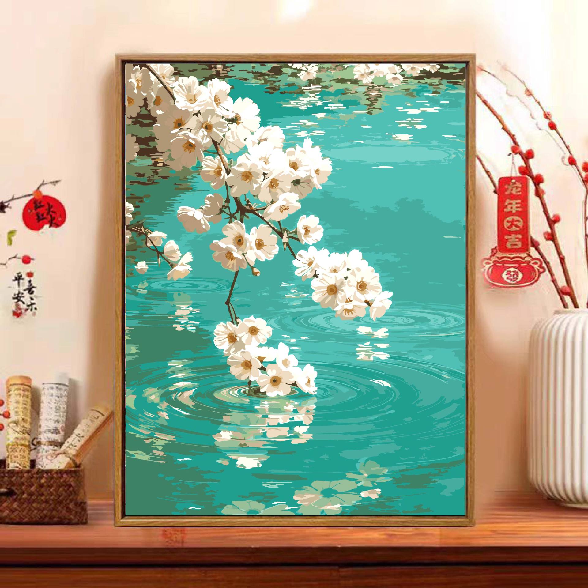 Floral pintura al óleo digital diy pintura de relleno adulto pintado a mano paisaje pintado a mano pintado acrílico pintura decorativa