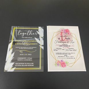 Invitation card acrylic sign wedding card online red creative invitation card wedding banquet wedding card transparent commemorative card