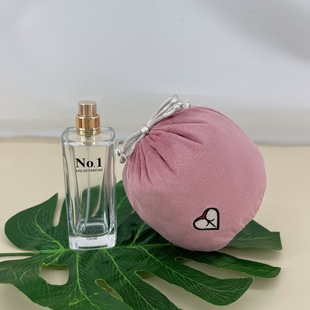 Pink Lisi Velvet Round Bottom Drawstring Pocket Jewelry Bracelet Necklace Storage Bag Flannel Dustproof Bag Printable Logo