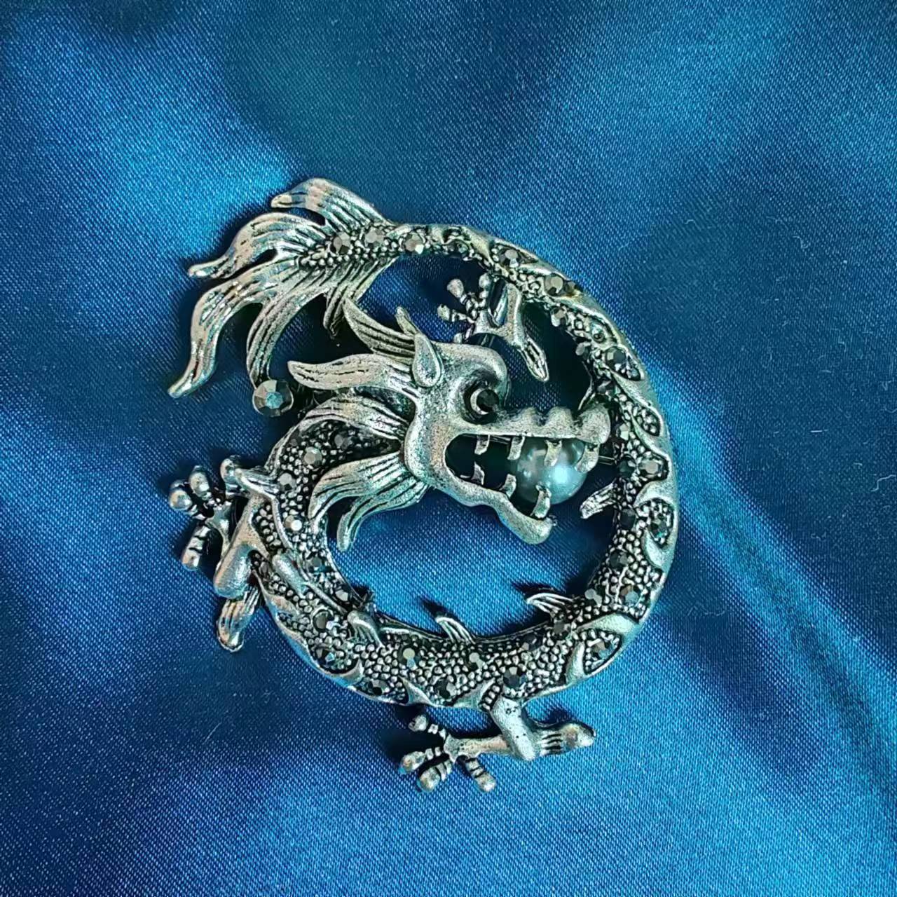 Chinoiserie Cool Style Dragon Alloy Plating Unisex Brooches display picture 23