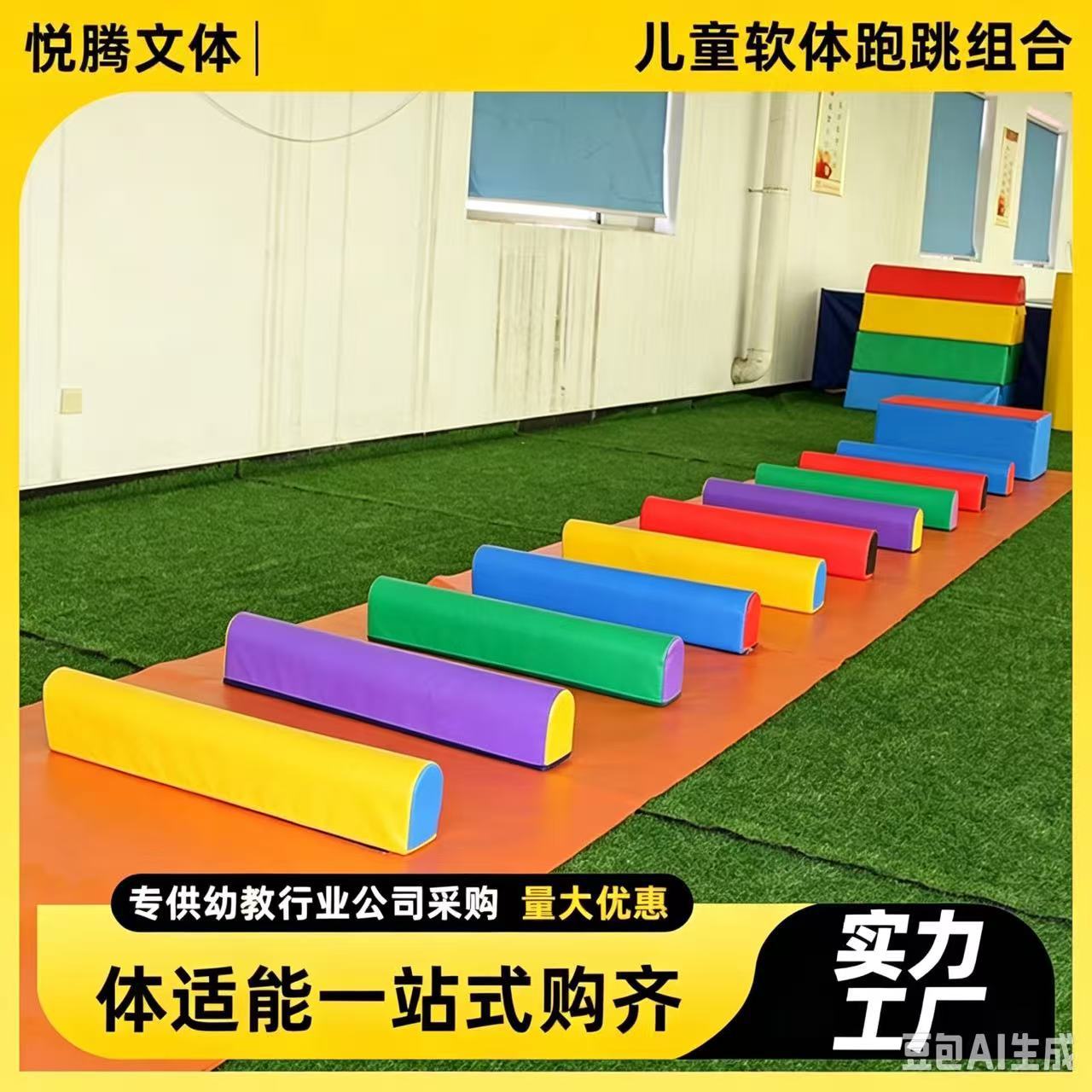 Soft running and jumping combination parent-child obstacle course early education sensory integration training equipment kindergarten sports hall physical fitness set