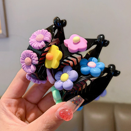 Baby cartoon fruit ponytail clip beautiful little girl cute ball head lazy artifact fixed hairpin hairpin