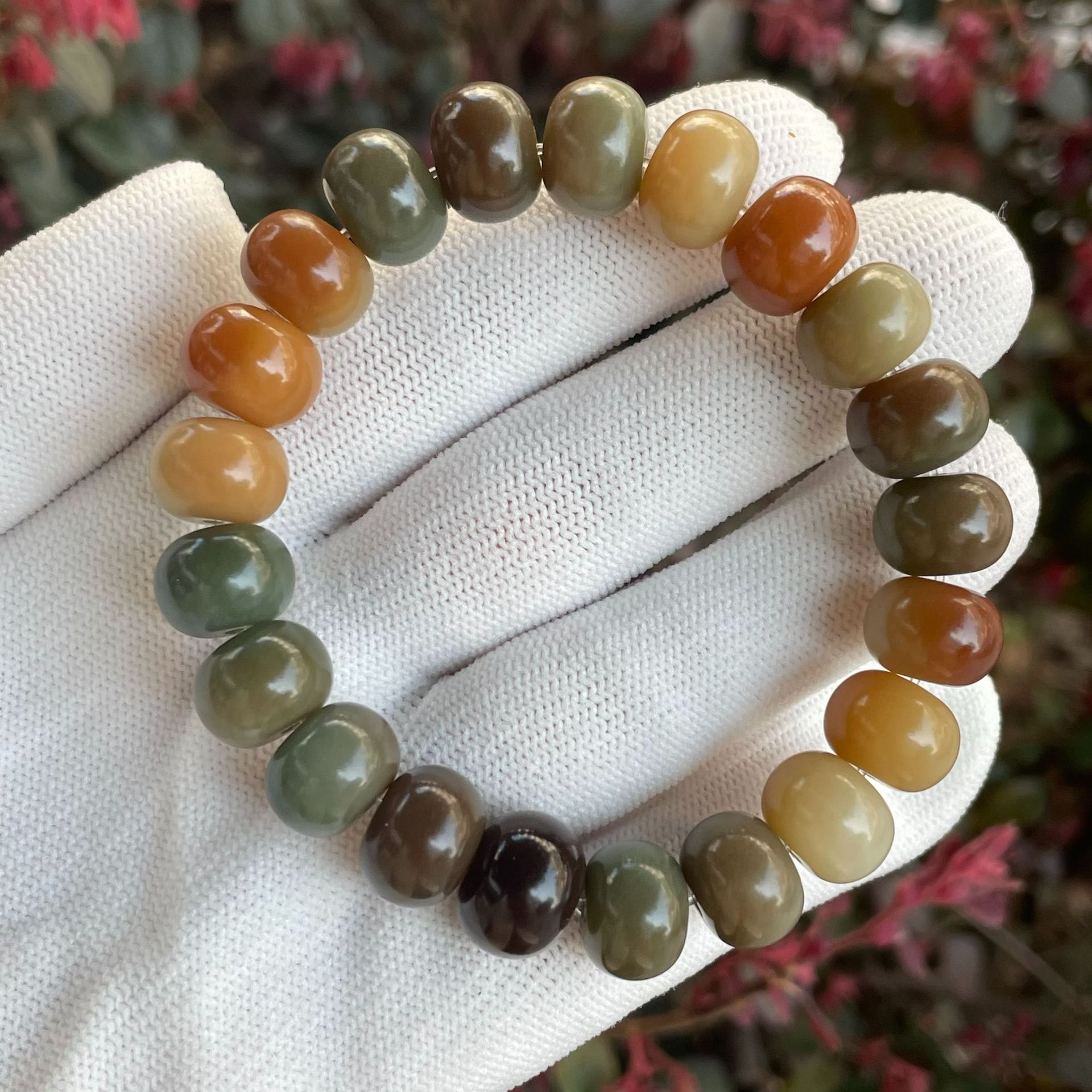 Original Ecología rica multi-tesoro pulsera de raíz de Bodhi color caramelo solo círculo bobinado suave tiro alto tres colores pulsera Bodhi