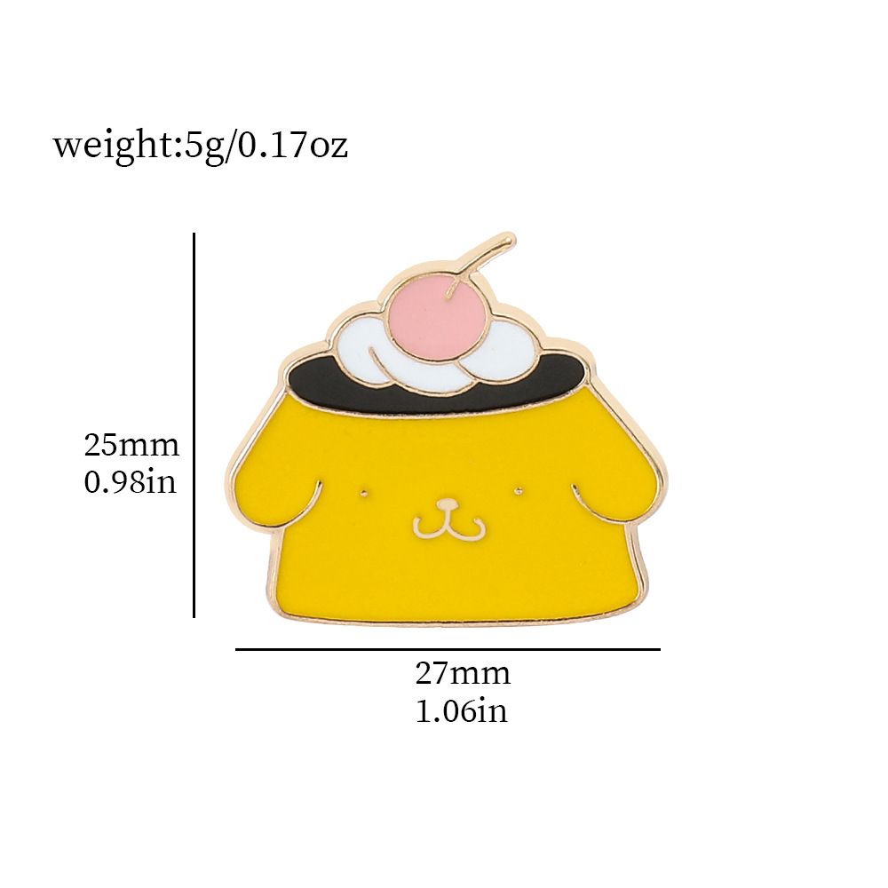 Venta caliente cien Sanrio serie de metal broche de dibujos animados coolomi Yugui perro KT gato todo-fósforo de moda insignia