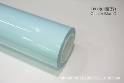 Tpu Color-Changing Film, Glossy Real Auto Color Change Film - tpu-glacier-blue-glossy-tpu-color-changing-car-jacket