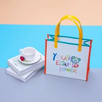 В наличии Детский день ПВХ прозрачный мультфильм милая сумка пляжная сумка Рождественский праздник подарок сумка Свадебный магазин сопровождающий подарок