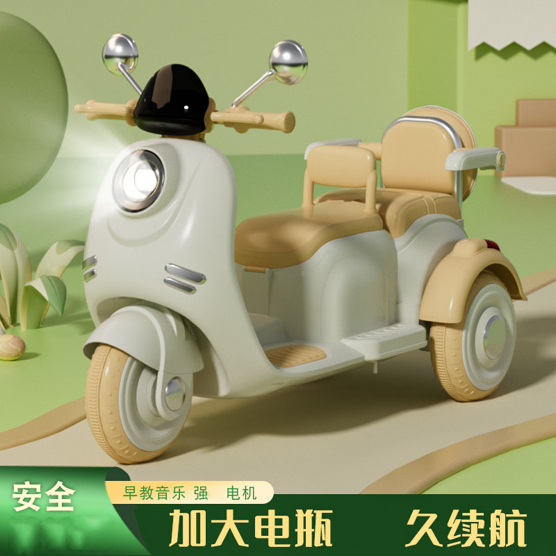 Nuevos niños de la motocicleta eléctrica de 1-6 años de edad doble asiento coche de juguete de control remoto macho y hembra bebé Triciclo de carga