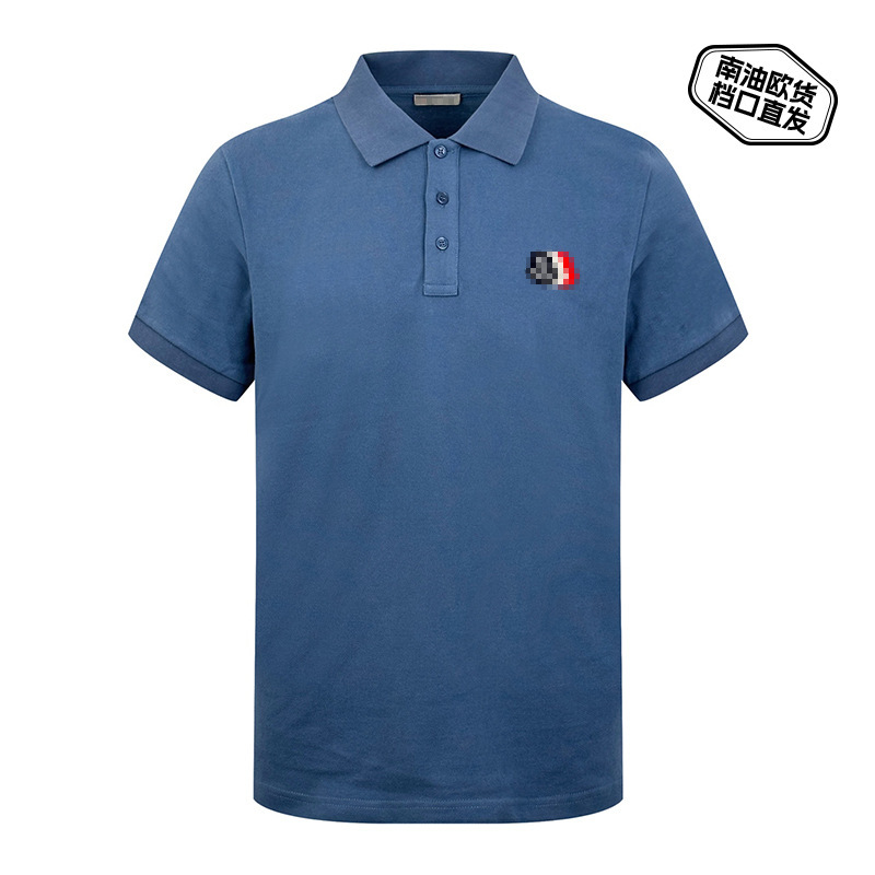 26 Summer Nanyou Monogram Patch Logo Polo Shirt for Men and Women, Pique Cotton, Three-Color Logo Decoration, Skin-Friendly and Breathable