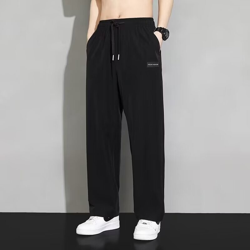 Source Manufacturer Men's Summer Thin Ice Silk Trendy Brand Large Size Jogger Sports Nine-Point Versatile Casual Long Pants Source Manufacturer Men's Summer Thin Ice Silk Trendy Brand Large Size Jogger Sports Nine-Point Versatile Casual Long Pants