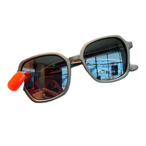 New Square Frame Children's Sunglasses Baby Round Frame Fashionable Children's Sunglasses Cute Frosted Frame Boys and Girls