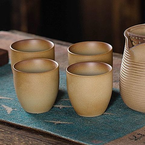 Juego de Té para Preparar con Carbón Vegetal, con Tetera de Cerámica Rústica Vintage, Tetera con Asa Lateral, Jarra, Estilo Chino para Exteriores y Hogar.