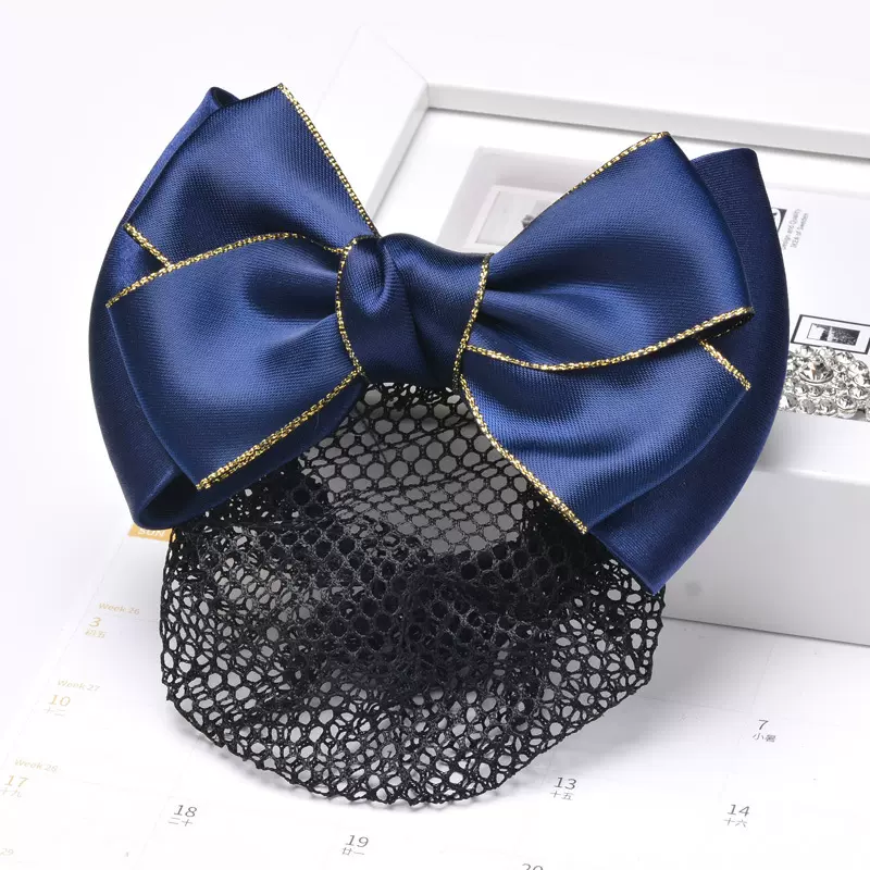 蝴蝶结职业发网护士银行酒店空姐美容院上班工作发饰细网网兜头花