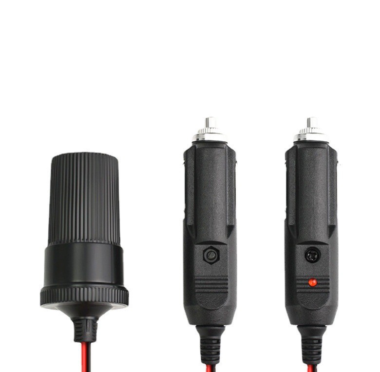 供应  车载监控点烟器 车载灯饰汽车插头连接线