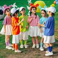 糖果色小学生开幕式运动会服装儿童啦啦队演出服幼儿园啦啦操厂家