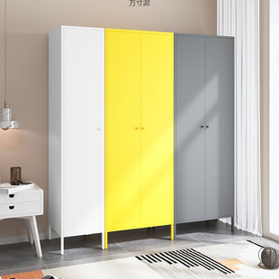 Wrought Iron Wardrobe Home Bedroom Iron Cabinet Storage Cabinet Rental House Small Apartment Simple Assembled Balcony Storage Cabinet