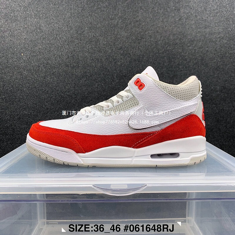 Red Joe Basketball Sports Shoes Putian Shoe Factory Men's Air Cushion Anti-Slip Aj3 Wholesale Flame Jordan 3 Black Cement