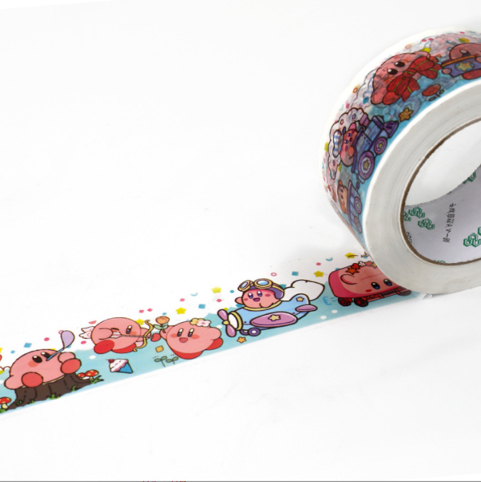 Thankyou cinta adhesiva de embalaje rosa, sello de red, cinta de sellado, cinta de impresión de dibujos animados, fabricante al por mayor