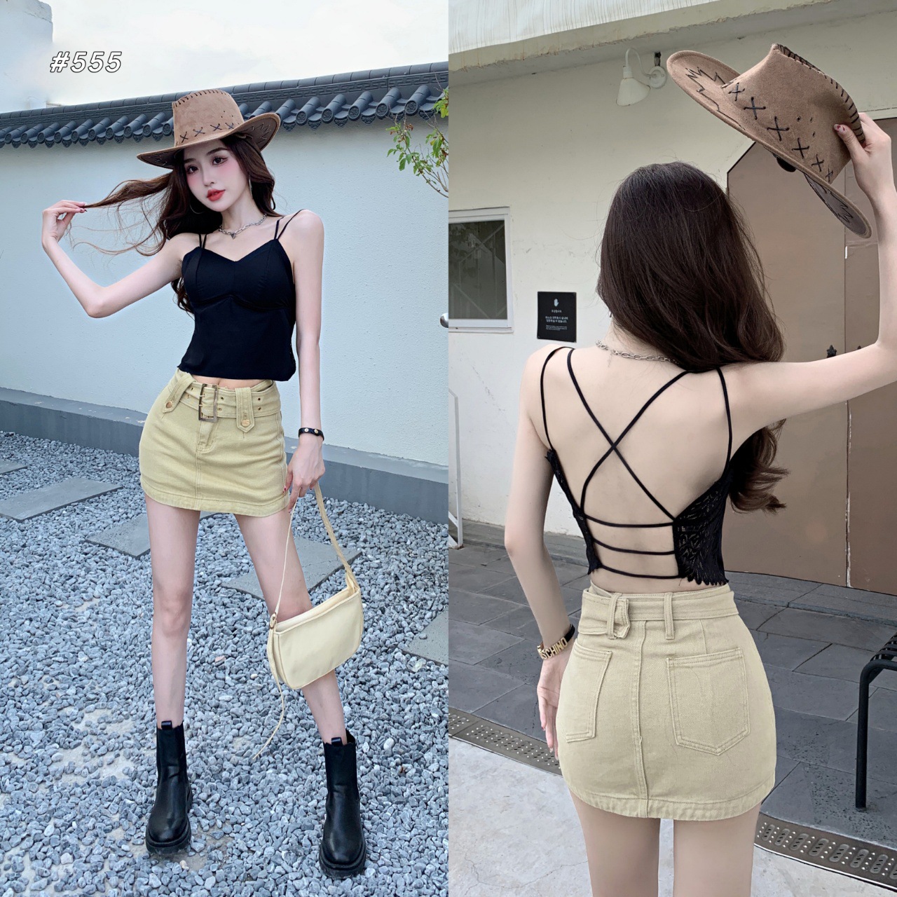 Summer silk solid color sexy bra top