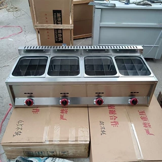 商用多功能燃气关东煮油炸锅串串香台式油炸炉麻辣烫机器摆摊设备