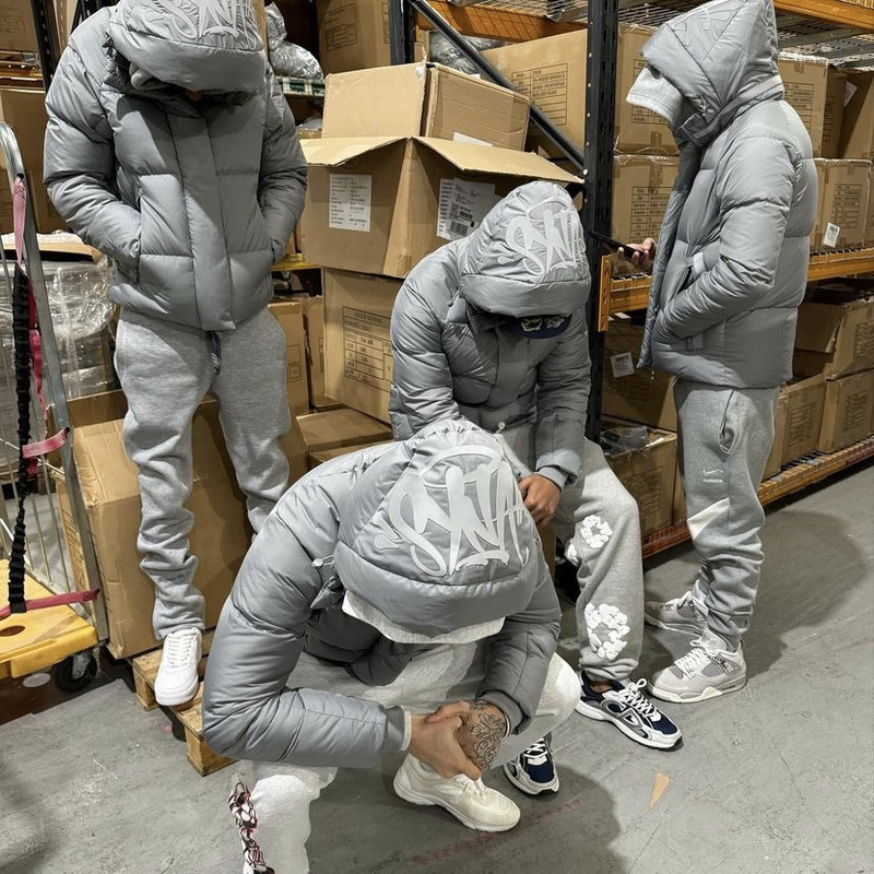 Syna Alcatraz 다운 재킷 짧은 코트 따뜻한 유럽과 미국의 스트리트 힙합 랩 스트리트