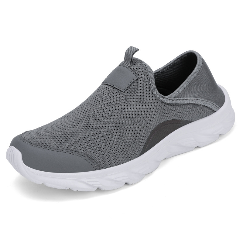 Nuevos zapatos de deporte casuales de tejido volador para hombres con suela suave de malla transpirable zapatos de carrera comercio exterior al por mayor transfronterizo