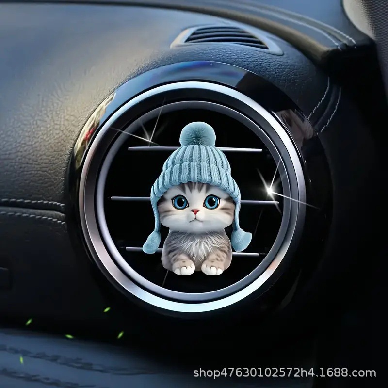 Comercio exterior transfronterizo suéter gatito productos acabados ventilador clips decoración de automóviles perfume adorable acrílico decoración impermeable image 13