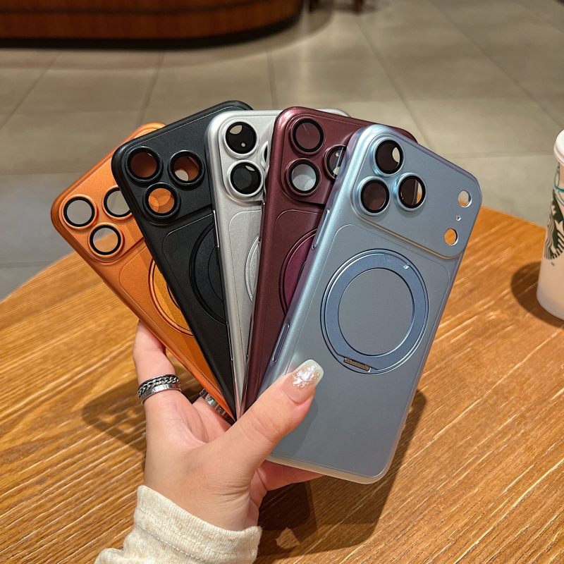Suitable for iPhone18ProMax phone case, instantly transforms into an Apple 18 stand, 360 degrees ° Rotating magnetic charging case