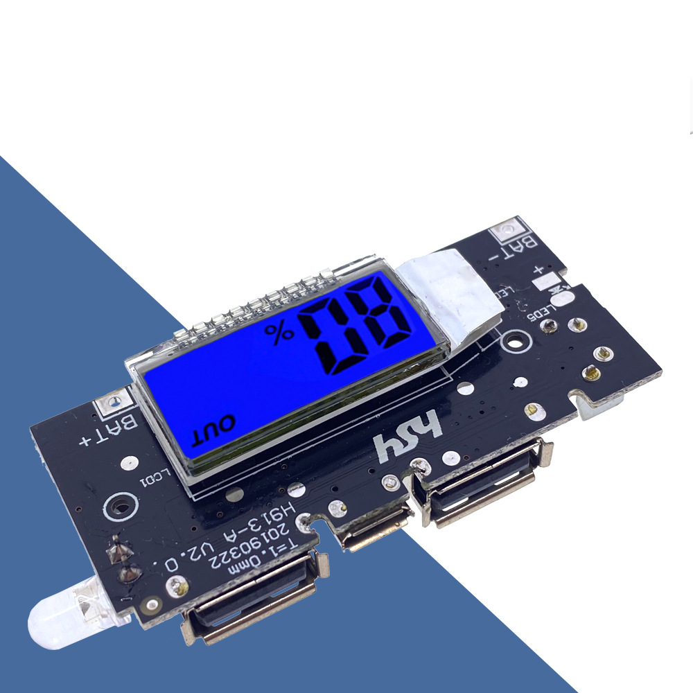 移动电源模块  升压模块 带显示 充电板 双USB USB 5V 1A 2.1A