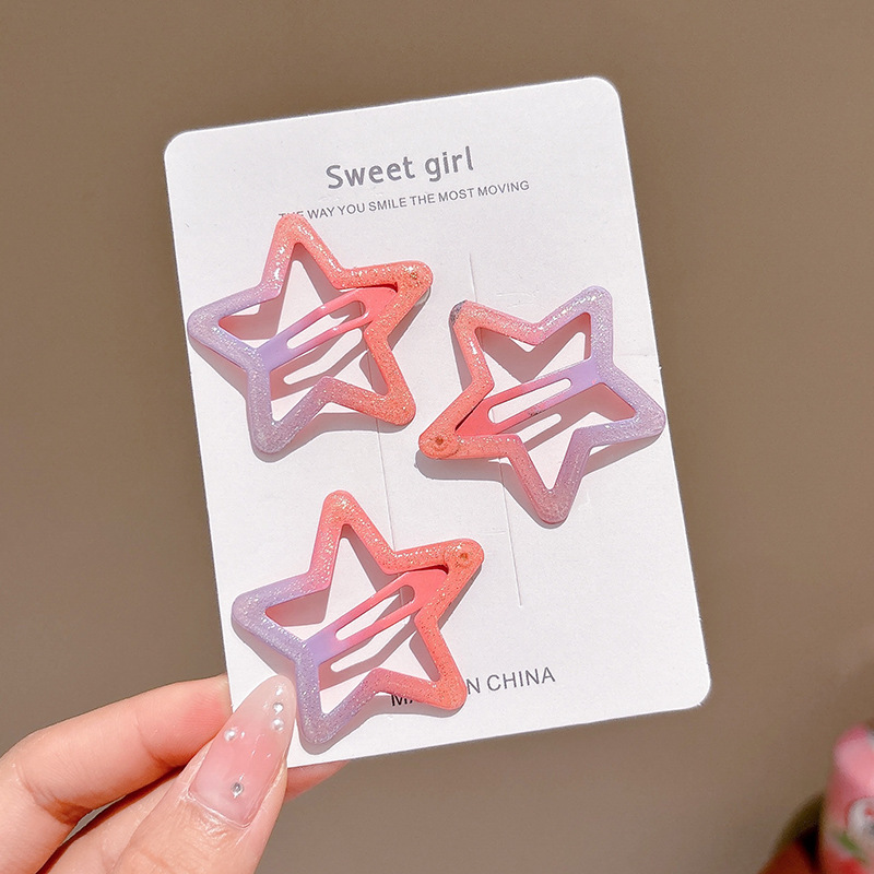 Linda estrella y2g horquilla hembra clip lateral flequillo BB clip horquilla para niños dopamina clip de color tocado