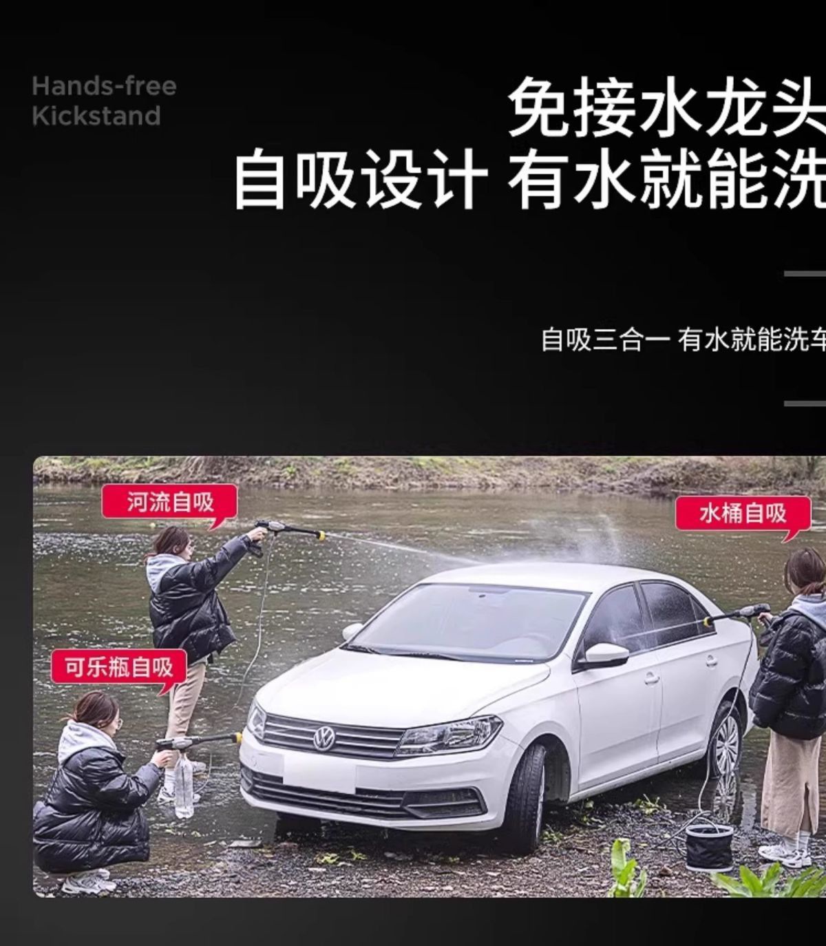 Chigo Wireless Car Washing Machine Car Washing Artifact High-Pressure Water Gun Household Powerful Booster Electric Water Gun Lithium Battery Strong Pressure