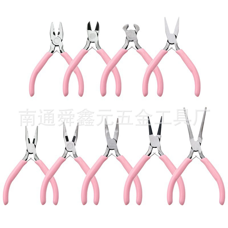 Fuchsia small needle-nose pliers handmade, universal jewelry, 4.5inch