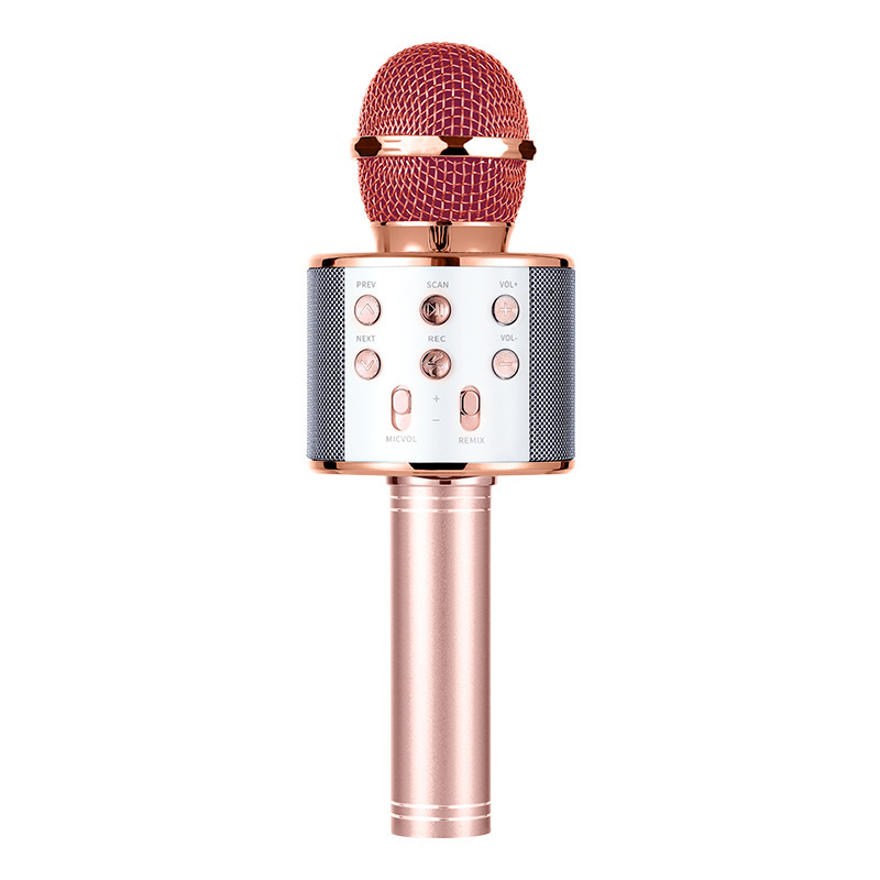 Ws858携帯電話k歌宝家庭ktv無線bluetoothコンデンサマイク児童k歌マイク音響一体|undefined