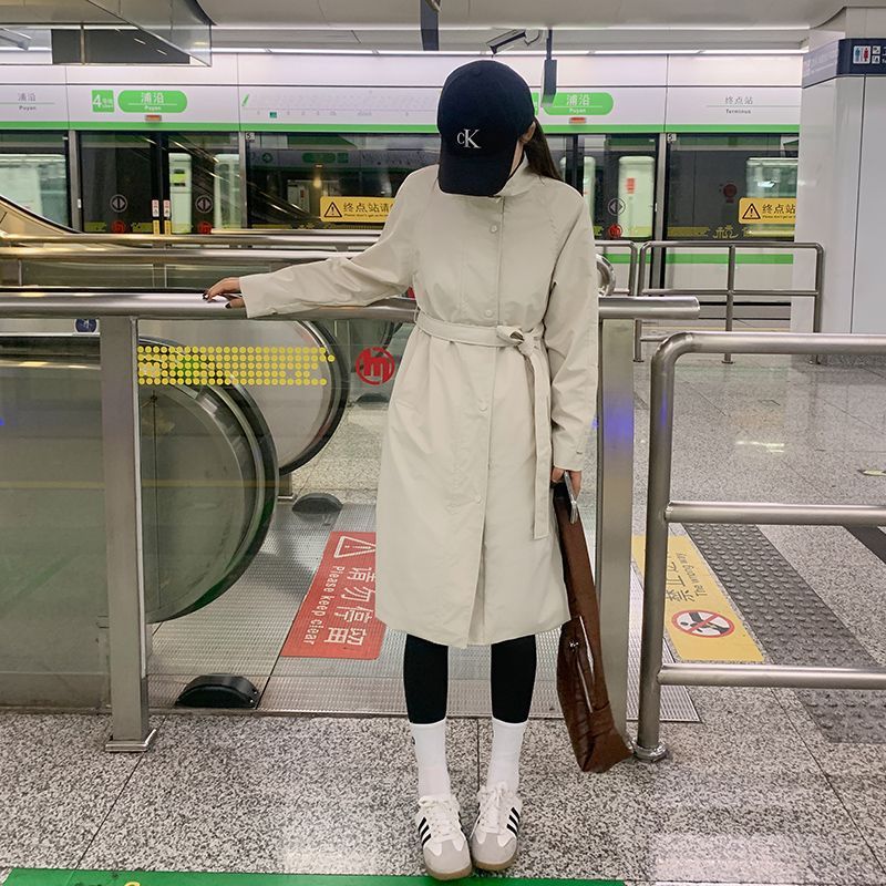欧货黑色中长款冲锋衣女款2025新款宽松加棉休闲风衣棉服风衣外套|undefined