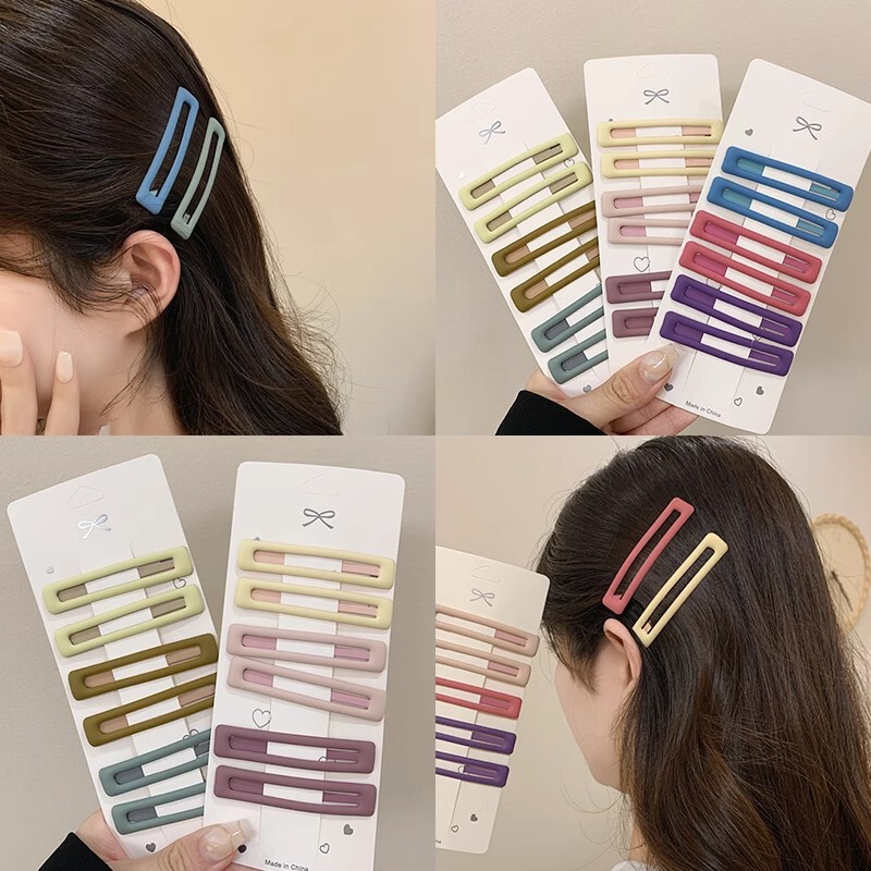 ワンワードヘアクリップ、額サイド前髪クリップ、女性秋冬後頭部BBクリップ、小さなヘアピンヘッドドレス|undefined