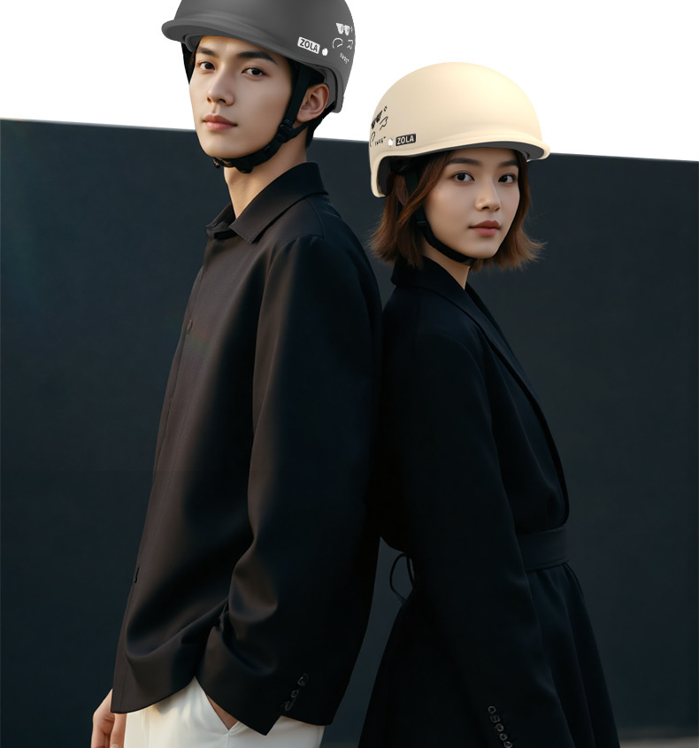 Electric Motorcycle Helmet, Sunscreen Half Helmet, Universal for All Seasons