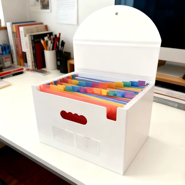 White outer panel, rainbow inner page [13 layers] with cover
