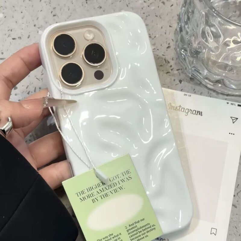 Apple 16promax 隕石パターン iphone15 携帯電話保護ケースに適したウェーブプリーツのドロップシッピング|undefined