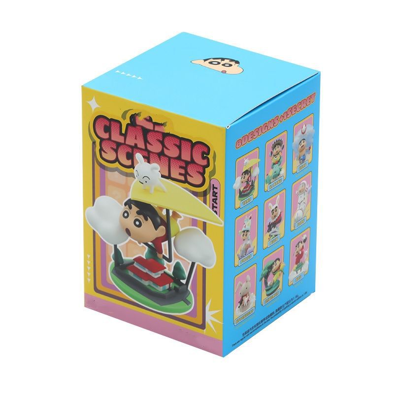 Figura coleccionable de Crayon Shin-chan, serie clásica de caja sorpresa, muñeco decorativo de escritorio, regalo creativo