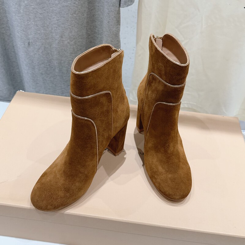 High-quality 26 new vintage suede round-toe fashion boots, chunky high-heeled ankle boots, high-tube knee-high boots, long boots, slim-fit boots High-quality 26 new vintage suede round-toe fashion boots, chunky high-heeled ankle boots, high-tube knee-high boots, long boots, slim-fit boots